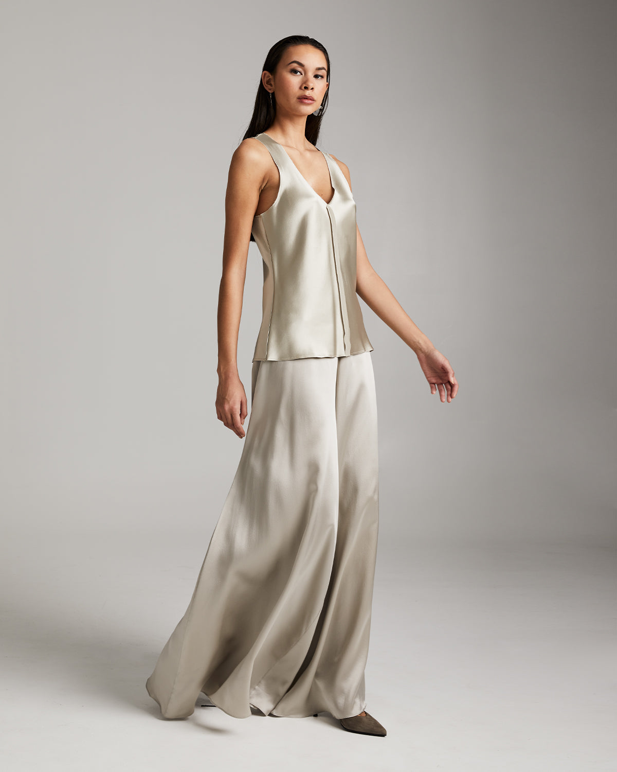 Silk Raw Edge Tank - Sumiye Co