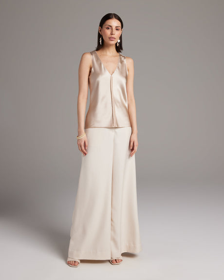 Silk Raw Edge Tank - Sumiye Co