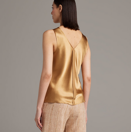 Silk Raw Edge Tank - Sumiye Co