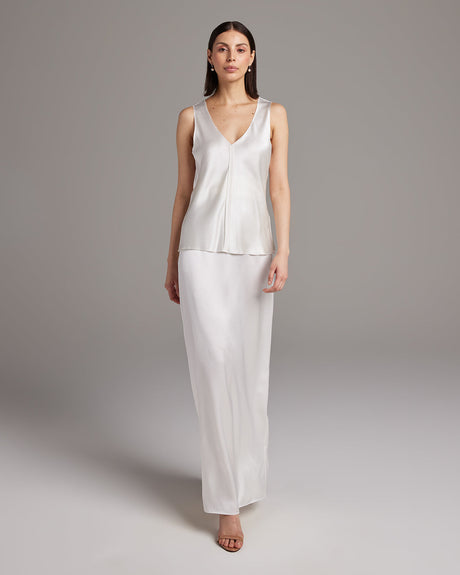 Silk Raw Edge Tank - Sumiye Co