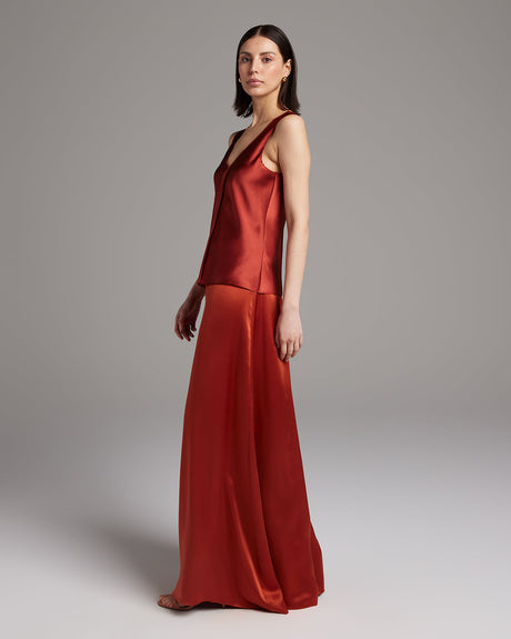 Silk Raw Edge Tank - Sumiye Co