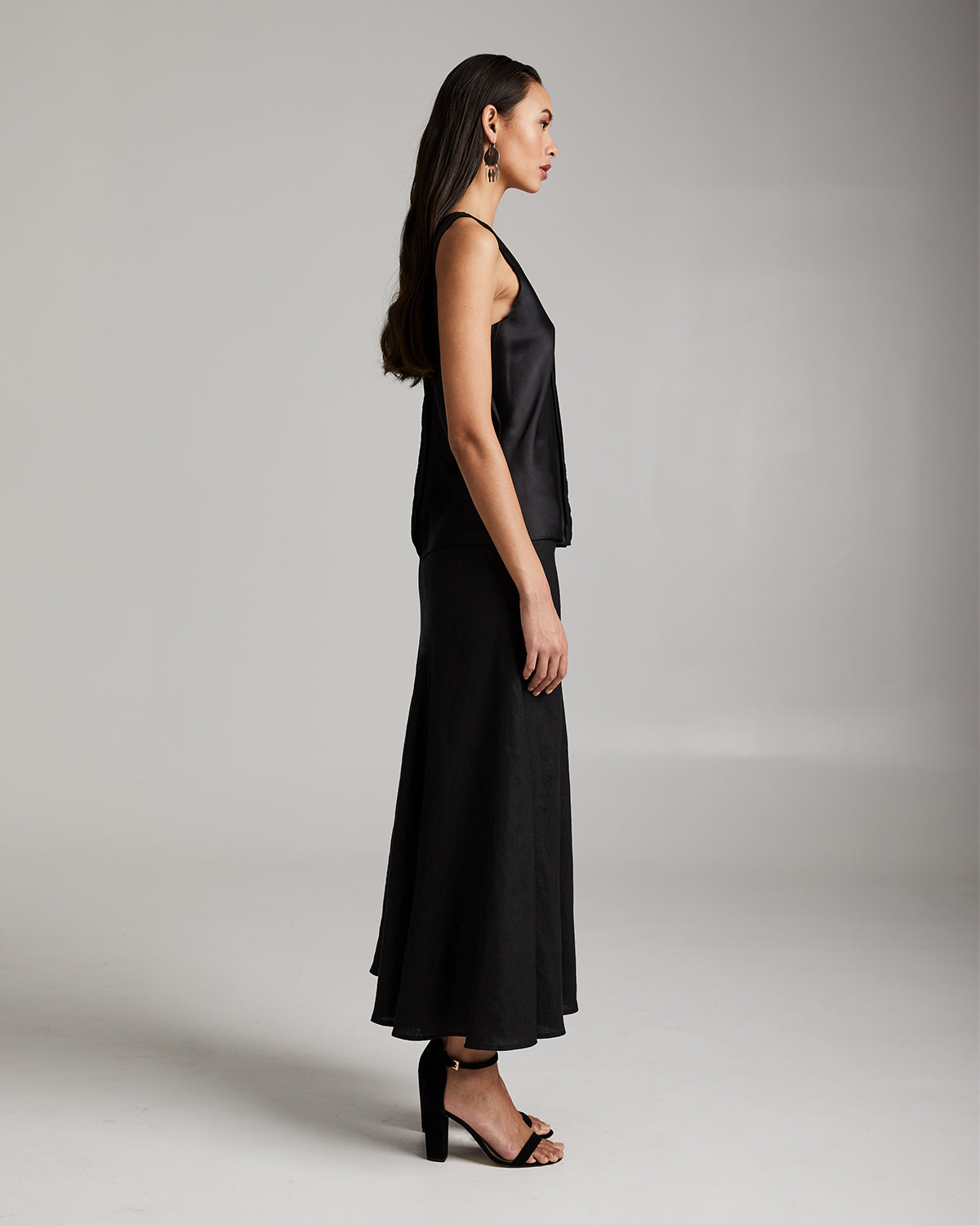 Silk Raw Edge Tank - Sumiye Co
