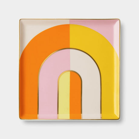 Ceramic Tray Riviera Arch in orange by OCTAEVO