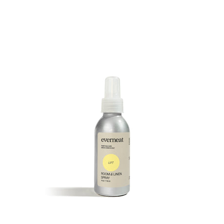 Everneat room and linen spray bottle on a white background