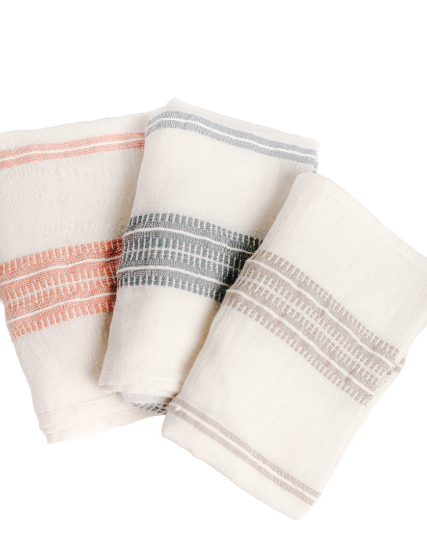 Baby Swaddle Blanket 37" x 37" | Light Blue Hand-Spun Organic Cotton - Sumiye Co