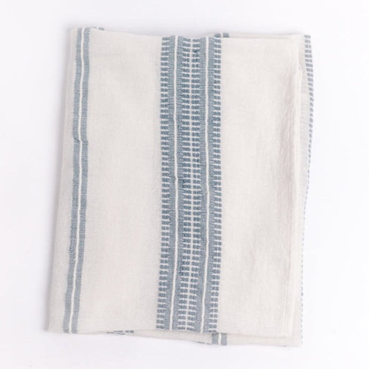 Baby Swaddle Blanket 37" x 37" | Light Blue Hand-Spun Organic Cotton