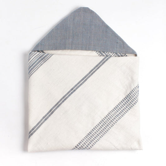 Baby Hooded Towel 31.5" x 31.5" | Light Blue Hand-Spun Cotton