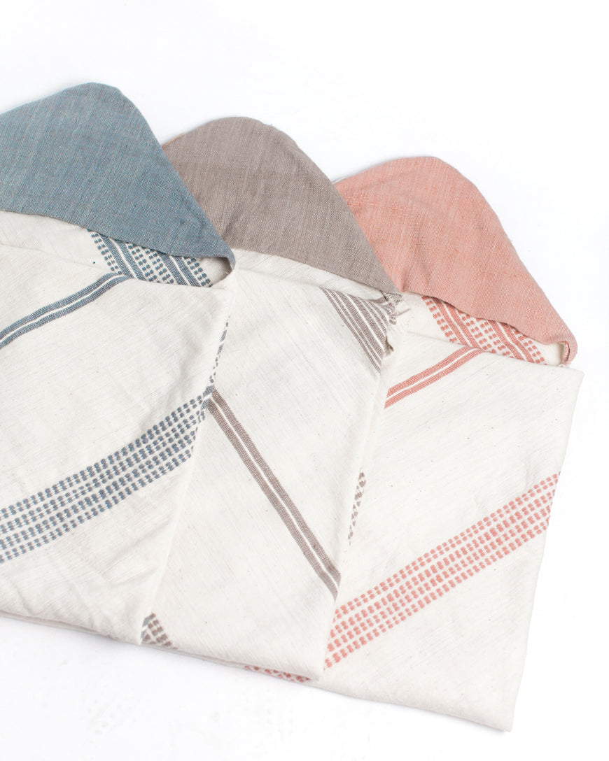 Baby Hooded Towel 31.5" x 31.5" |  Stone Hand-Spun Cotton - Sumiye Co
