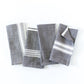 Aden Cloth Napkins Grey / Natural Hand-Spun Cotton- Set of 4