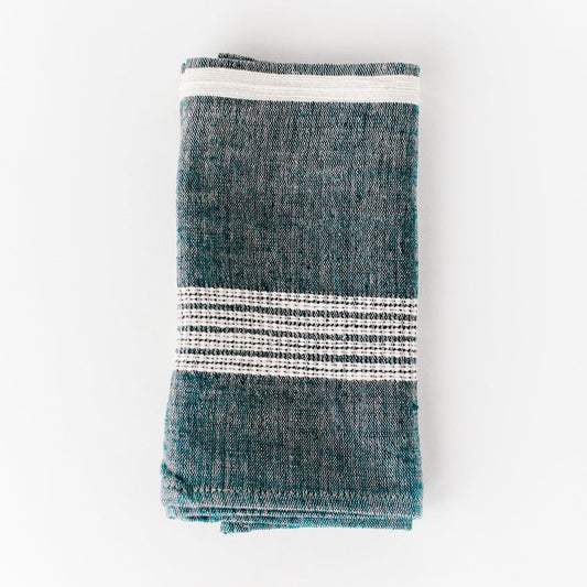 Aden Cloth Napkins - Navy / Natural Hand-Spun Cotton - Set of 4