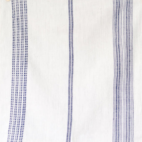 Aden Cloth Napkins - Natural / Navy Hand-Spun Cotton - Set of 4 - Sumiye Co