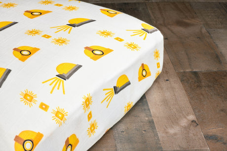 Hard Hat Bamboo Muslin Crib Sheet-2