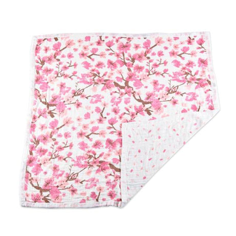 Cherry Blossom Bamboo Muslin Newcastle Blanket-1