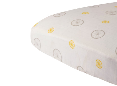 Vintage Wheel Bamboo Muslin Crib Sheet-1