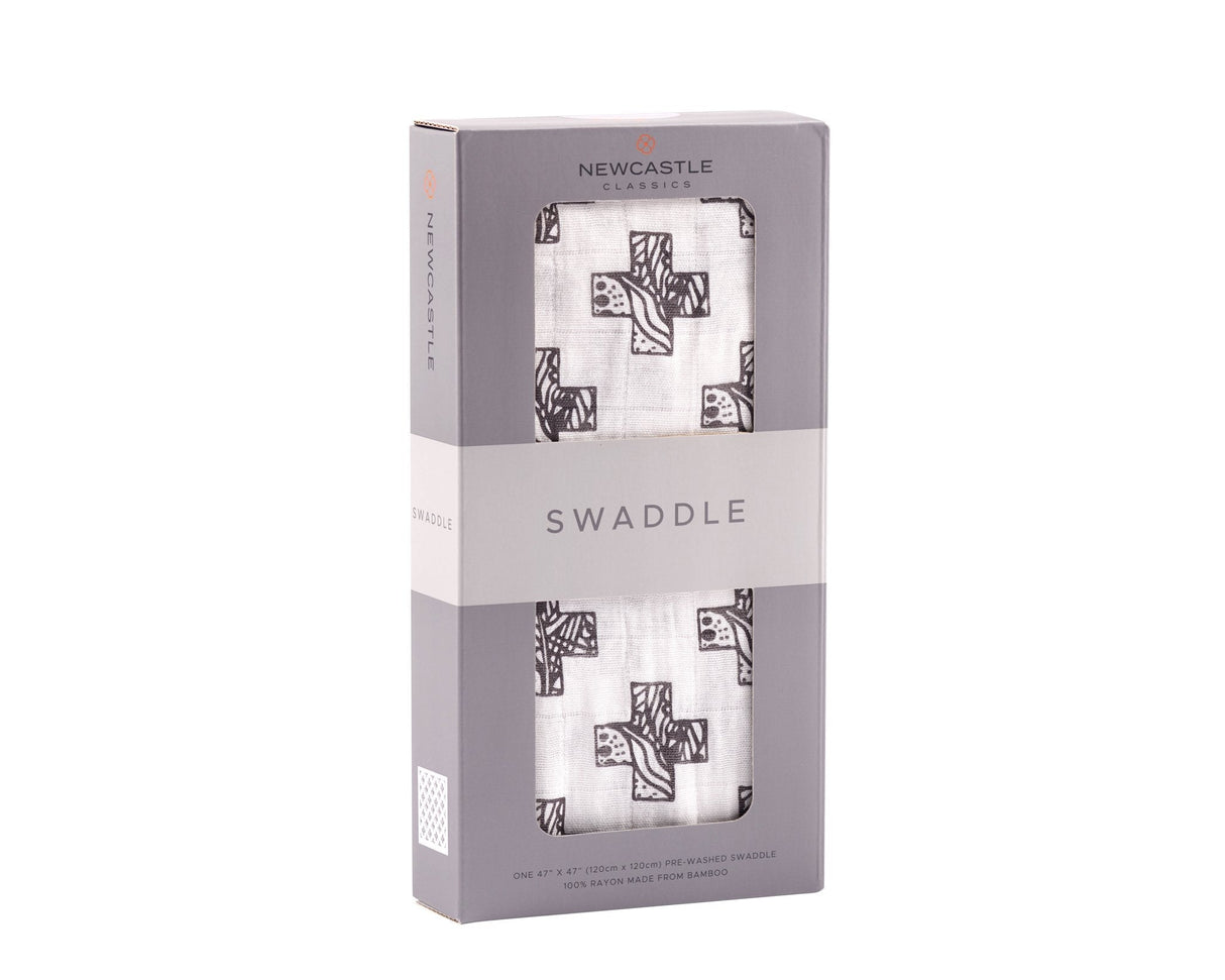 Nordic Stamp Bamboo Muslin Swaddle-1