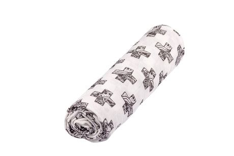 Nordic Stamp Bamboo Muslin Swaddle-3