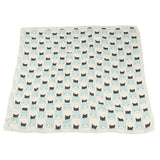 Peek-A-Boo Cats and White Bamboo Muslin Newcastle Blanket-2