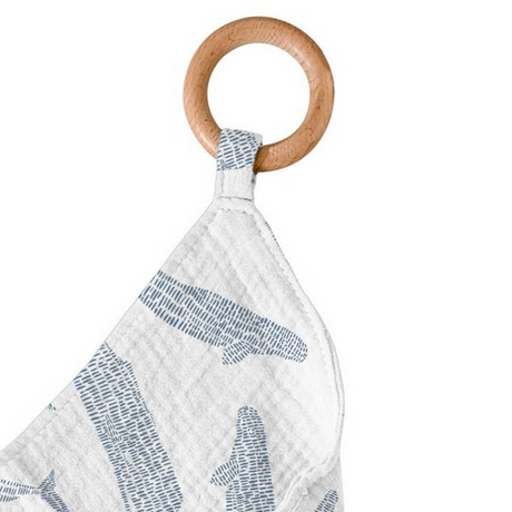 Baby Teether | Blue Shadow Whales - Sumiye Co