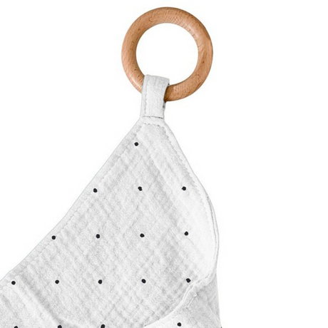 Baby Teether | Black and White Polka Dot - Sumiye Co