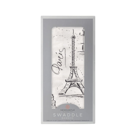 London, Paris, New York Bamboo Swaddle-0