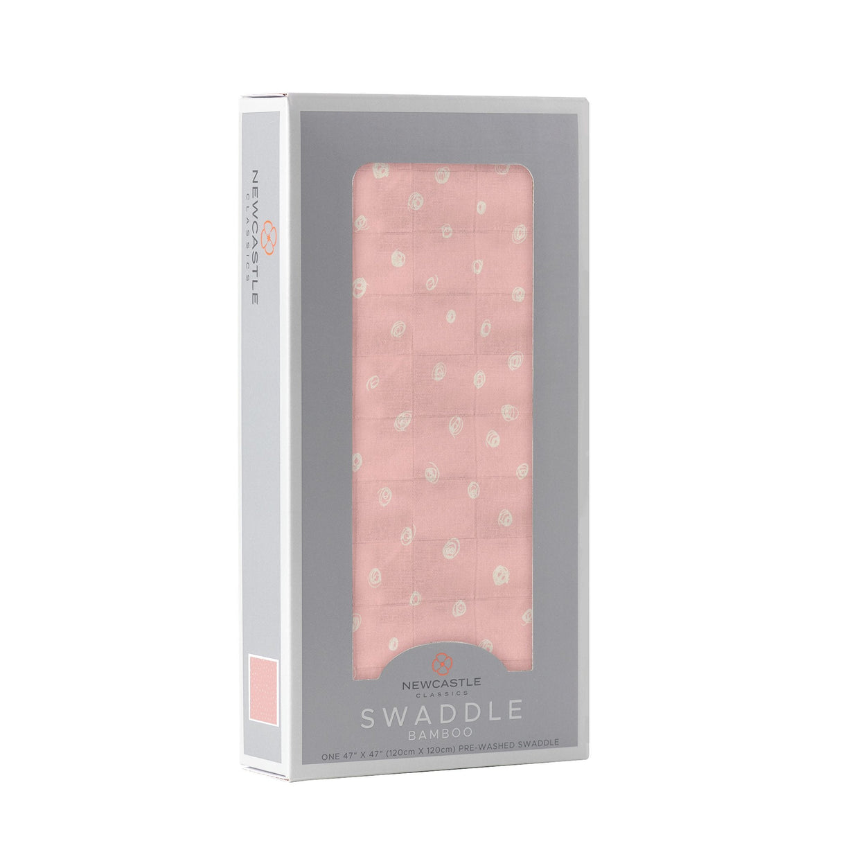 Pink Pearl Polka Dot Bamboo Swaddle-1