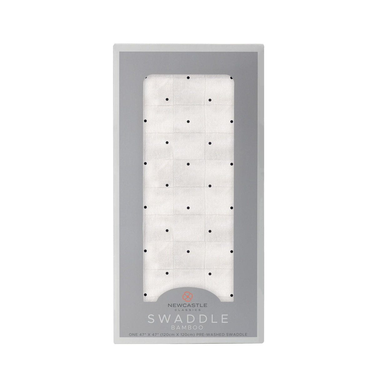 Black and White Polka Dot Bamboo Swaddle-0