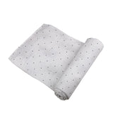 Black and White Polka Dot Bamboo Swaddle-2