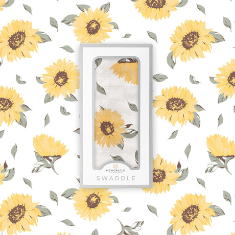 Sunflower Farm Bamboo Swaddle-1