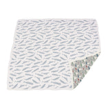 Blue Shadow Whales and Marina Sailboats Bamboo Newcastle Blanket-3