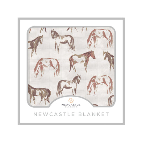 Wild Horses Bamboo Newcastle Blanket-0