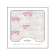 Pink Monster Trucks & Pink Polka Dot Bamboo Newcastle Blanket-0