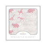 Pink Dinosaurs & Pink Polka Dot Bamboo Newcastle Blanket-0