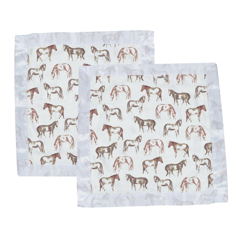 Wild Horse Bamboo Muslin Security Baby Blankie-1