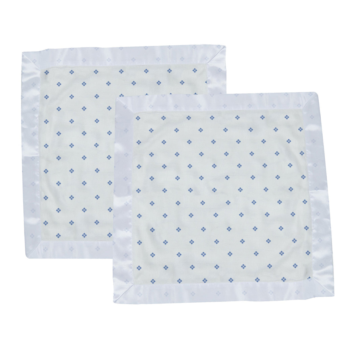 Periwinkle Diamond Polka Dot Bamboo Newcastle Blankie-1