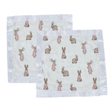Powder Pink Bunnies Bamboo Newcastle Blankie-1