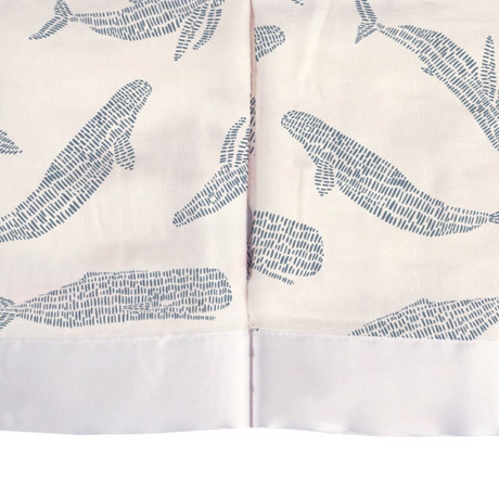 Security Blanket 2PK | Bamboo Fabric - Blue Whales - Sumiye Co