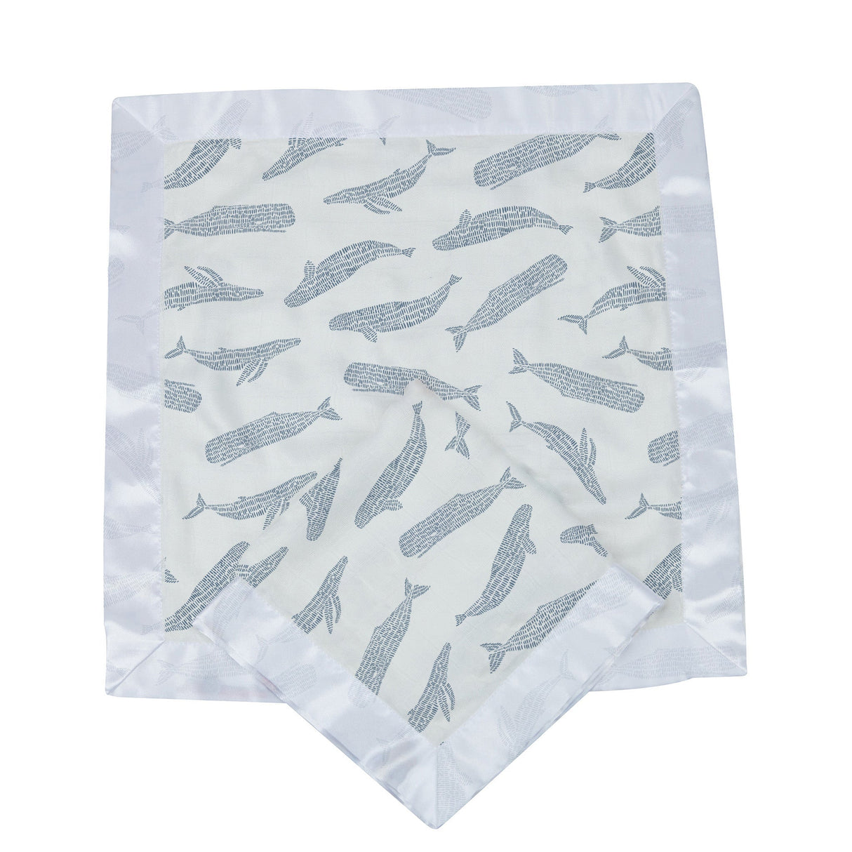 Blue Shadow Whales Bamboo Newcastle Blankie-1