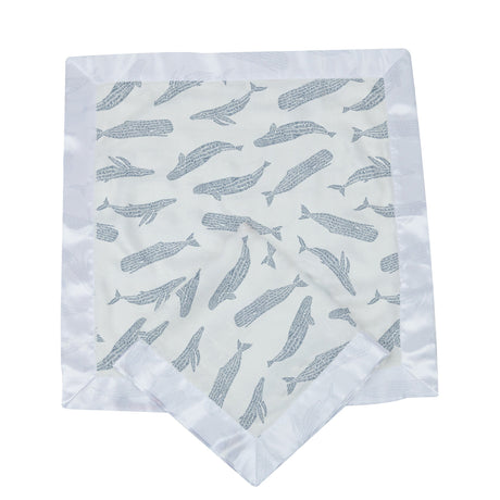 Blue Shadow Whales Bamboo Newcastle Blankie-1
