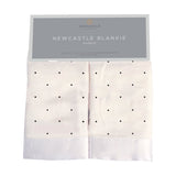 Black and White Polka Dot Bamboo Newcastle Blankie-0