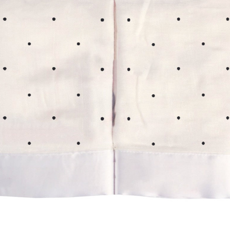 Security Blanket 2PK | Bamboo Fabric - Black & White Polka Dot - Sumiye Co