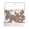 Security Blanket 2PK | Bamboo Fabric - Yellowstone Cowhide -0