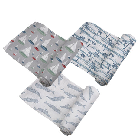 Ocean Tides Bamboo Swaddle 3 Pack-2
