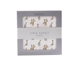 Hungry Giraffe Bamboo Muslin Crib Sheet-0