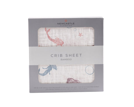Mermaids Bamboo Muslin Crib Sheet-1