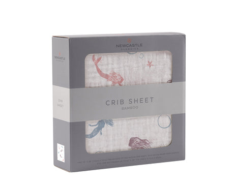 Mermaids Bamboo Muslin Crib Sheet-2