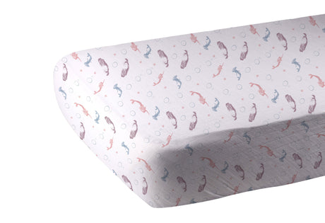 Mermaids Bamboo Muslin Crib Sheet-0
