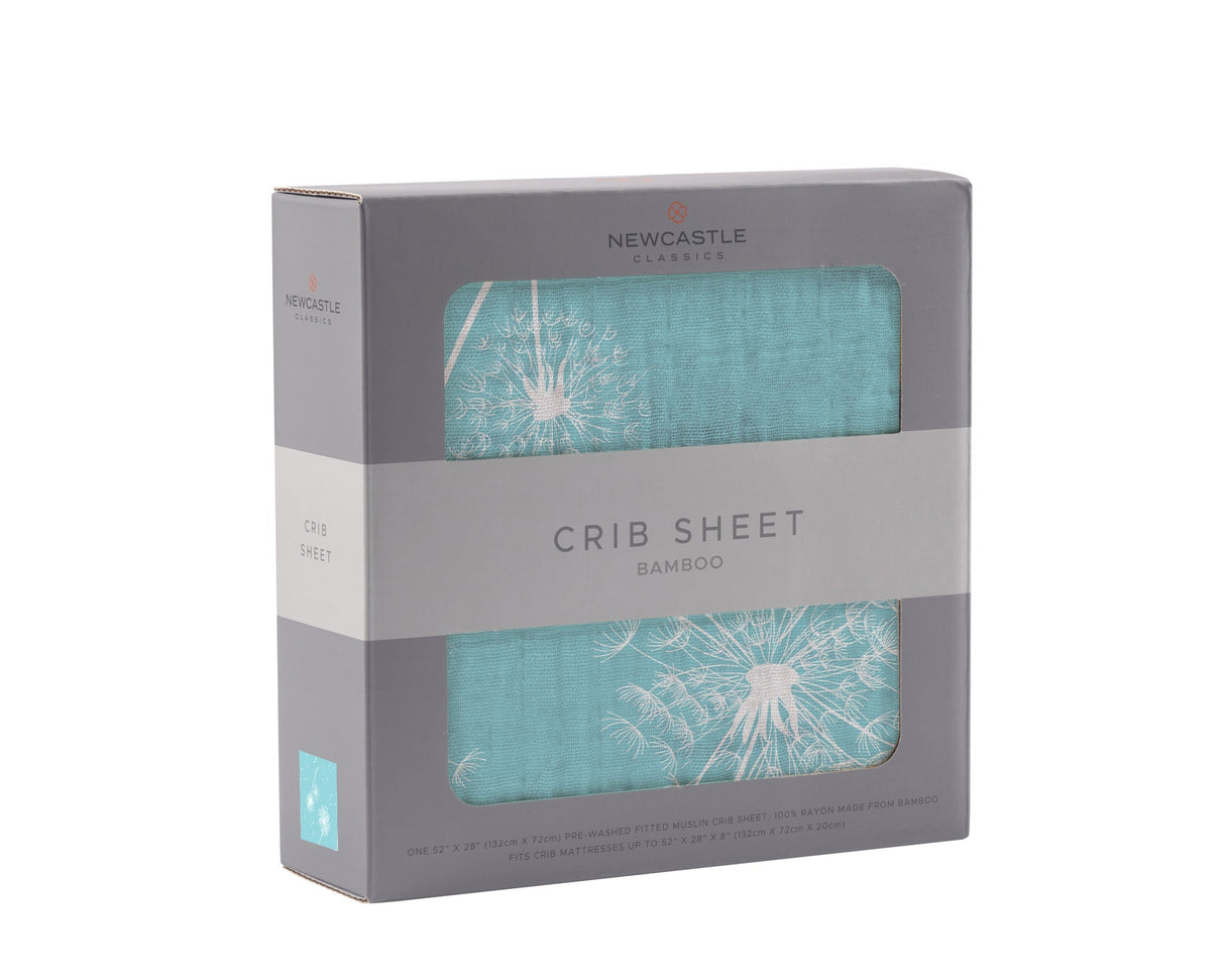 Dandelion Seeds Bamboo Muslin Crib Sheet-2