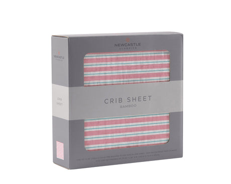 Candy Stripe Bamboo Muslin Crib Sheet-2