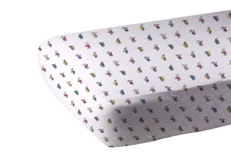 Vintage Motorcycles Bamboo Muslin Crib Sheet-1
