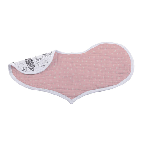 Heart Bib 2PK | Bamboo Muslin - London, Paris, New York -2